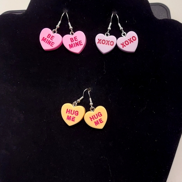 Jewelry - Heart-Shaped Pastel Earring Sets #2